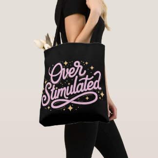 Tote Bag Anxiété Surstimulée Introverti Nom Personnalisé
