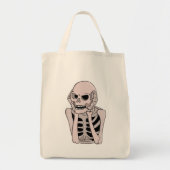 Tote Bag Anxious Skeleton Sketch (Devant)