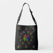 Tote Bag (ao) - Color Wheels on Black (Dos)