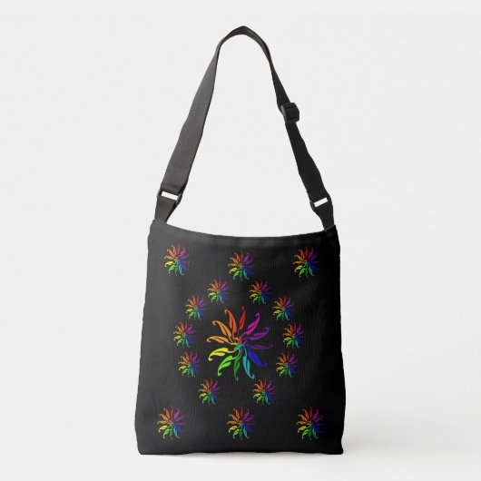 Tote Bag (ao) - Color Wheels on Black (Devant)