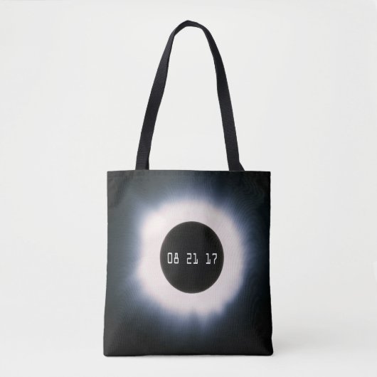 Tote Bag Août 2017 Total Solar Eclipse in Black and White (Devant)