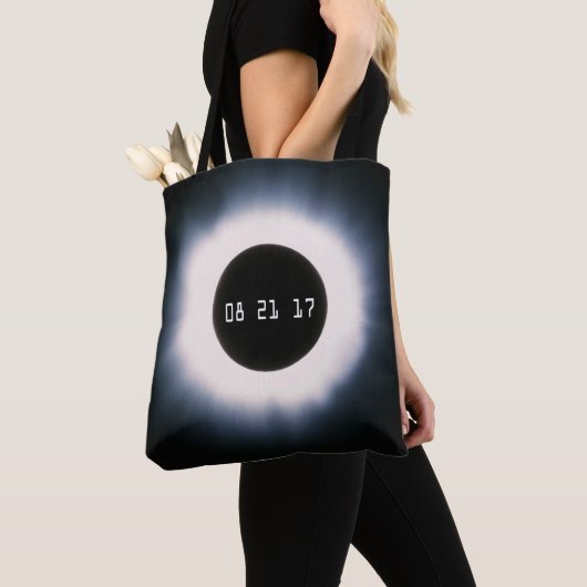 Tote Bag Août 2017 Total Solar Eclipse in Black and White (De près)