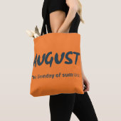 Tote Bag Août – Le dimanche d'été Citation de typographie (De près)
