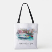 Tote Bag ** AP12 Italie Langue italienne d'art Cinque Terra (Dos)