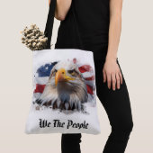 Tote Bag *~* AP27 Aigle à drapeau patriotique américain (De près)