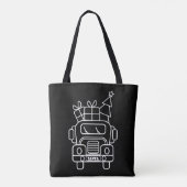 Tote Bag Aperçu camion de Noël Père Noël voiture vue avant (Dos)