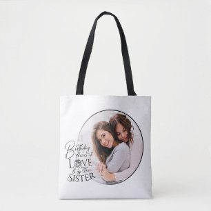 Tote Bag Appel à photo de calligraphie d'anniversaire minim