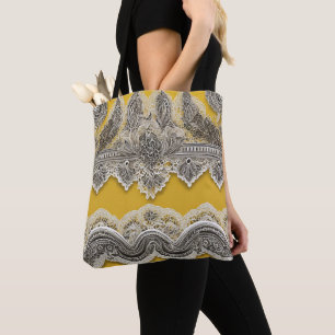 Tote Bag Appelez-moi jaune sur l'art de l'IA estivale