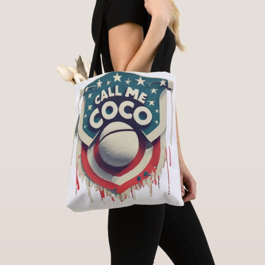 Tote Bag Appelle-moi Coco Appelle-moi Champion (De près)