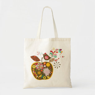 Tote Bag Apple fleuri