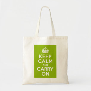 Tote Bag Apple Green Gardez le calme et continuez