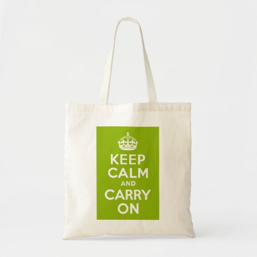 Tote Bag Apple Green Gardez le calme et continuez (Devant)