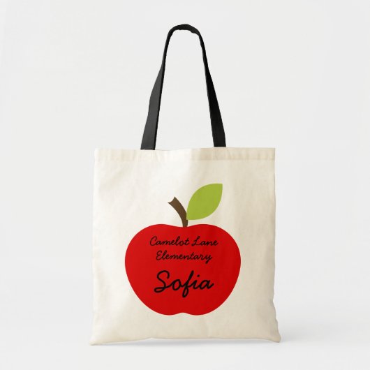 Tote Bag Apple rouge a personnalisé le cartable de (Devant)