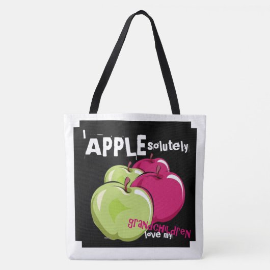 Tote Bag APPLEsolument Aimer mes petits-enfants (Devant)