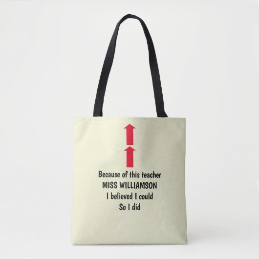 TOTE BAG APPRÉCIATION DE L'ENSEIGNANT (Devant)