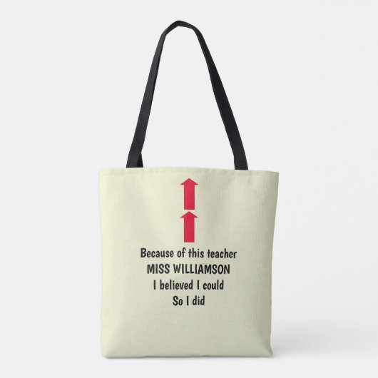 TOTE BAG APPRÉCIATION DE L'ENSEIGNANT (Dos)
