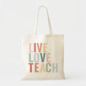 Tote Bag Appréciation de l'enseignant arc-en-ciel Enseigner (Devant)
