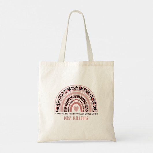 Tote Bag Appréciation de l'enseignant Boho Rainbow (Dos)