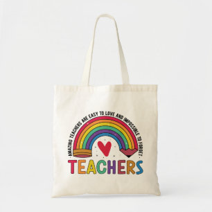 Tote Bag Appréciation de l'enseignant Citation arc-en-ciel