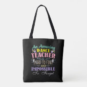 Tote Bag Appréciation de l'enseignant de ballet - Citation (Dos)