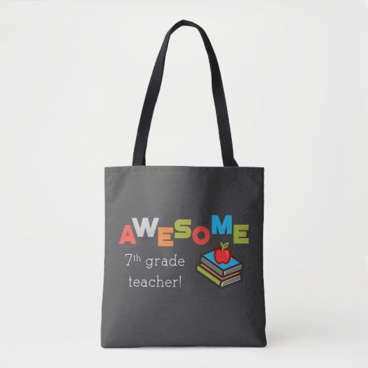 Tote Bag Appréciation de l'enseignant de la septième année (Devant)