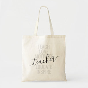 Tote Bag Appréciation de l'enseignant Enseigner l'amour In