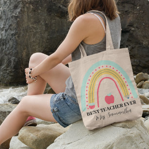 Tote Bag Appréciation de l'enseignant Merci personnalisé