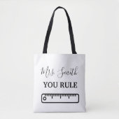 Tote Bag Appréciation de l'enseignant sur mesure Nom école  (Devant)