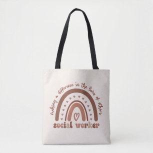 Tote Bag Appréciation des travailleurs sociaux Cadeaux d'ét