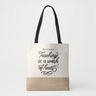 Tote Bag Appréciation Inspirationnelle De L'Enseignant Faux