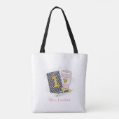 Tote Bag Appréciation personnalisée de l'enseignant de prem (Dos)