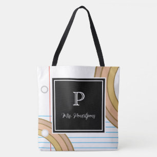 Tote Bag Appréciation personnalisée de l'enseignant moderne