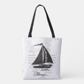 Tote Bag Appréciez la petite affiche de choses (Dos)
