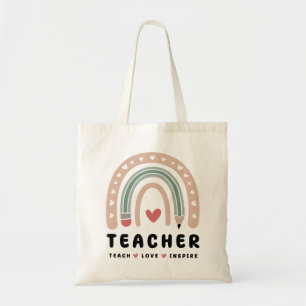Tote Bag Apprendre Amour Inspirer Design Rétro