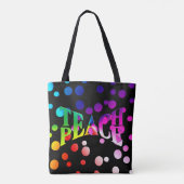 Tote Bag APPRENDRE PAIX Rainbow Graphisme Sur Pots Polka (Dos)