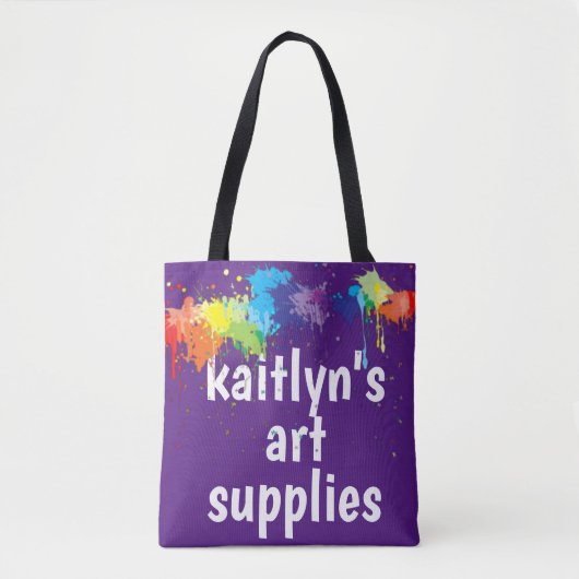 Tote Bag Approvisionnement personnalisé mignon d'art (Devant)