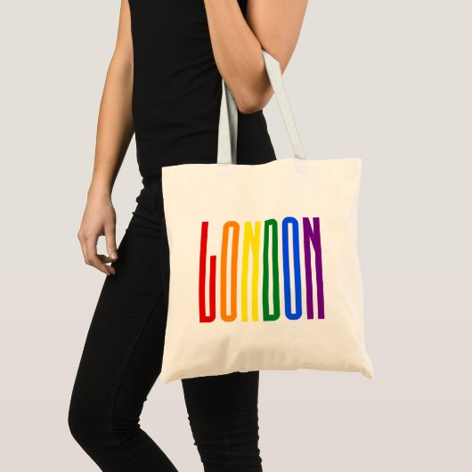 Tote Bag Appui des textes LGBTQ d'arc-en-ciel de gay pride (Devant (produit))