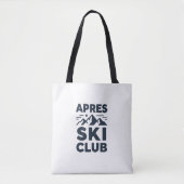 Tote Bag Apres Ski Club Mountain Logo - Custom Mens Winter  (Devant)