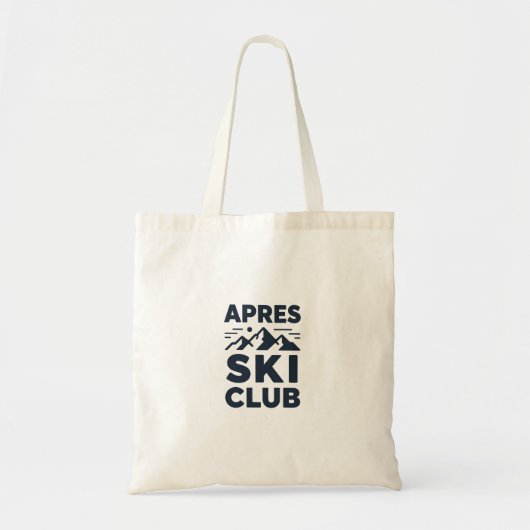Tote Bag Apres Ski Club Mountain Logo - Custom Mens Winter  (Devant)