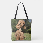 Tote Bag Apricot Poodle personnalisable (Dos)