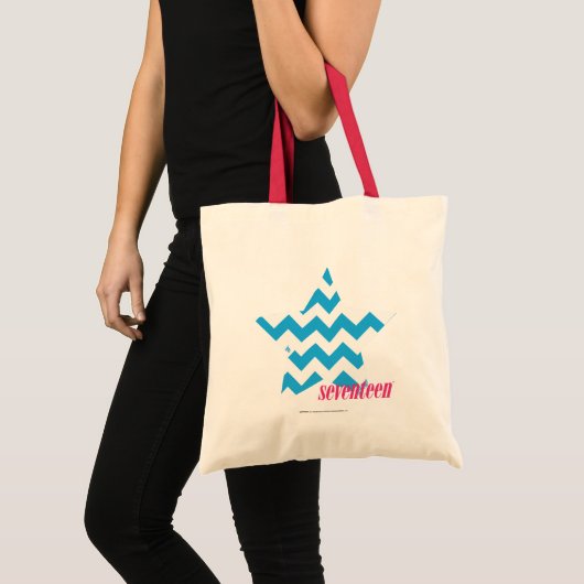 Tote Bag Aqua 2 de zigzag (Devant (produit))