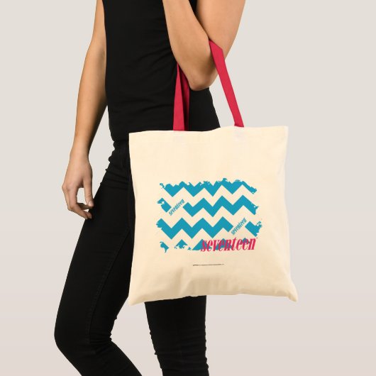 Tote Bag Aqua 3 de zigzag (Devant (produit))
