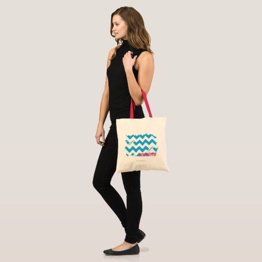 Tote Bag Aqua 3 de zigzag (Devant (modèle))