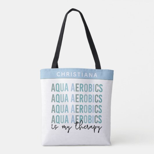 Tote Bag Aqua Aerobics est mon Thérapie Eau Aérobic cadeaux (Dos)