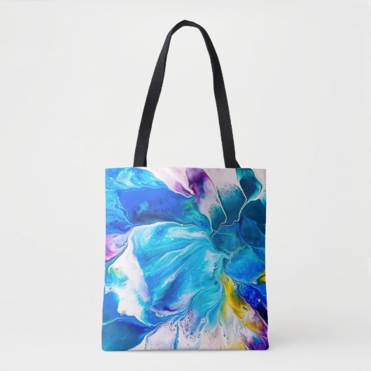 Tote Bag Aqua Art Design on Tote (Devant)