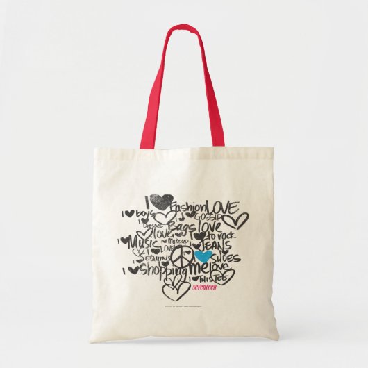 Tote Bag Aqua de graffiti (Devant)