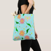 Tote Bag aqua de marguerite (De près)