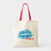 Tote Bag Aqua de plaid (Devant)
