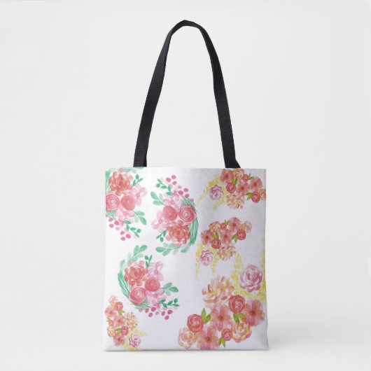 Tote Bag Aqua fleur (Devant)
