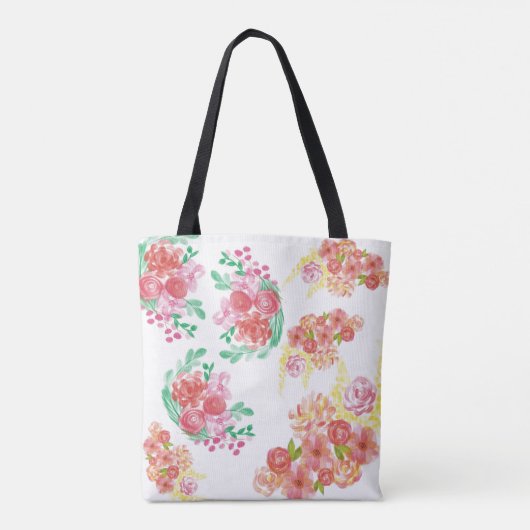 Tote Bag Aqua fleur (Dos)